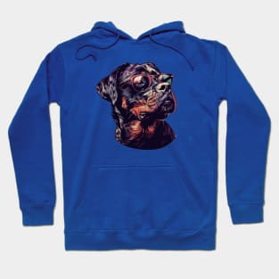 Top Dog with Specs: Regal Style for the Loyal Leader! Hoodie